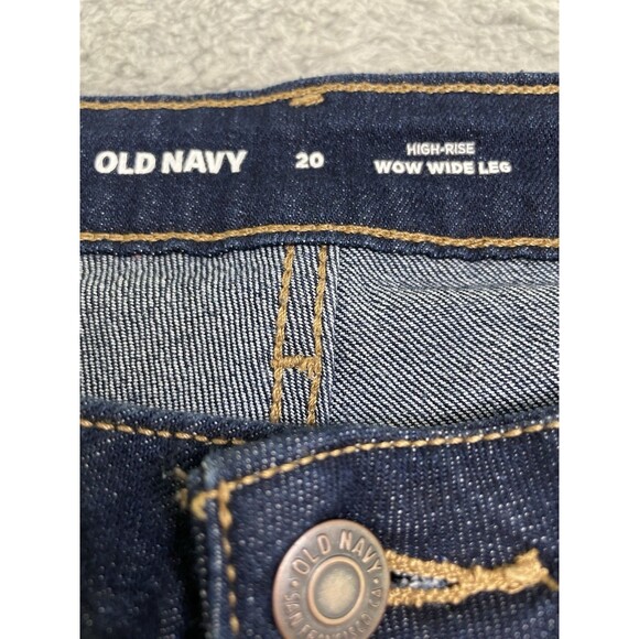 Old Navy Womens Jeans Wow Flare Denim Blue Dark Rinse High Rise Boho 20 - Picture 3 of 9
